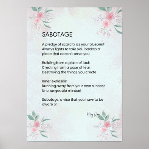 Affiche Sobotage - Sensibilisation Poème d'amour personnel