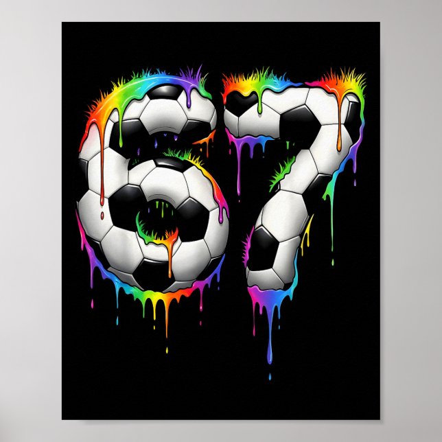 Affiche Soccer 67 Six Seven Funny Gen Alpha Meme Rainbow D (Devant)