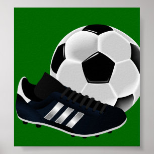 Affiche Soccer ball and shoe