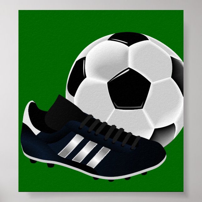 Affiche Soccer ball and shoe (Devant)