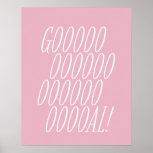 Affiche Soccer but rose enfants sport art