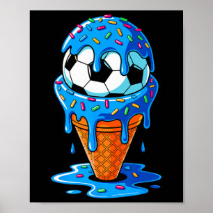 Affiche Soccer Byll Crème Glacée Goutte Amusant Sprinkles