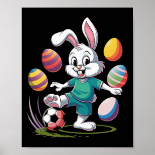 Affiche Soccer Chemise de Pâques Garçons Enfants Bunny de
