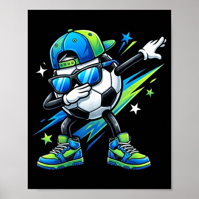 Affiche Soccer Dabbing Srts Cool Boys Girls Game Day Srt  (Devant)