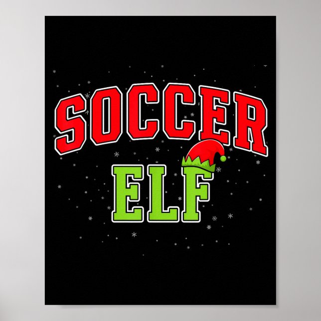 Affiche Soccer Elf Christmas Family Matching Group Xmas  (Devant)