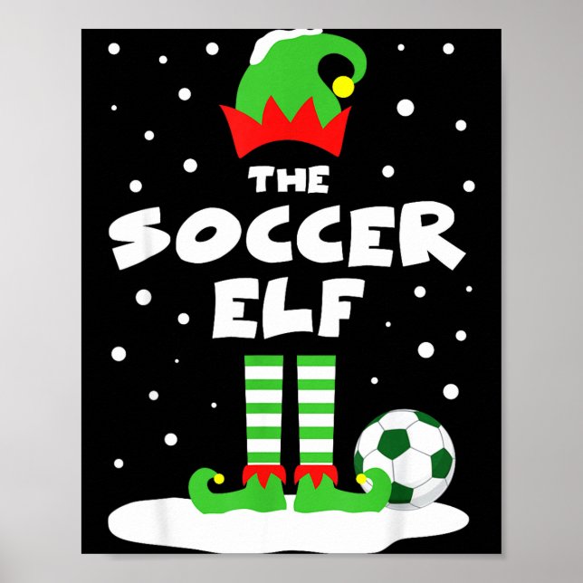 Affiche Soccer Elf Matching Group Family Holiday Christmas (Devant)
