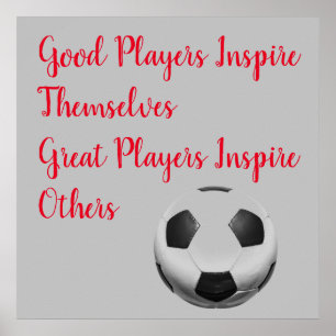 Affiche Soccer Football Inspirational Quote Inspire Player