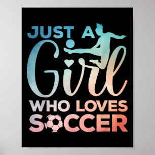Affiche Soccer Girl Art Pour Les Filles Enfants Enfant Enf