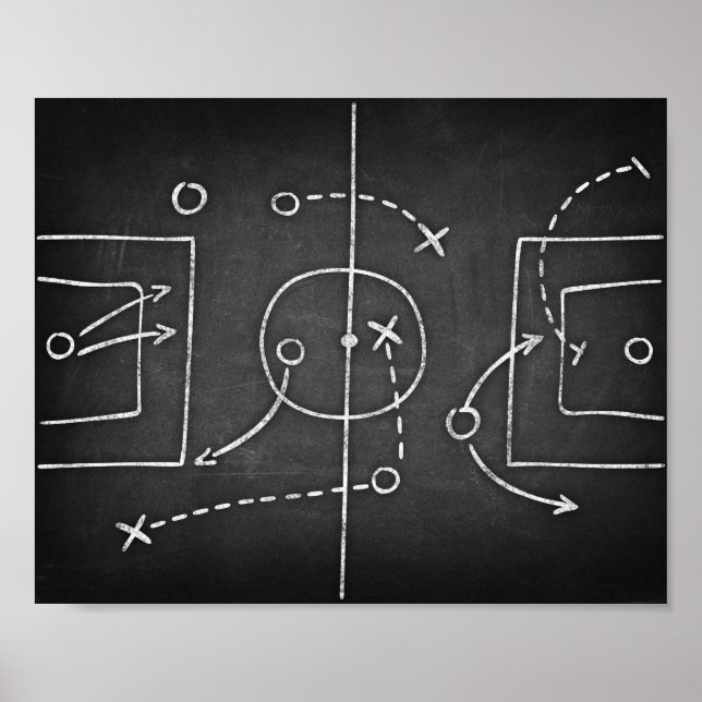 Affiche Soccer LIVRE DE JEUX Signe Chalk Imprimer (Devant)
