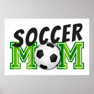 Affiche Soccer Maman Ball and Field Football Pitch