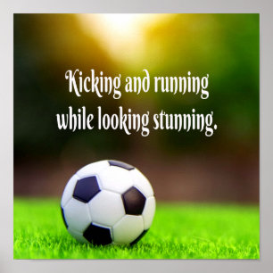 Affiche Soccer Motivationnel Inspirationnel Green Field