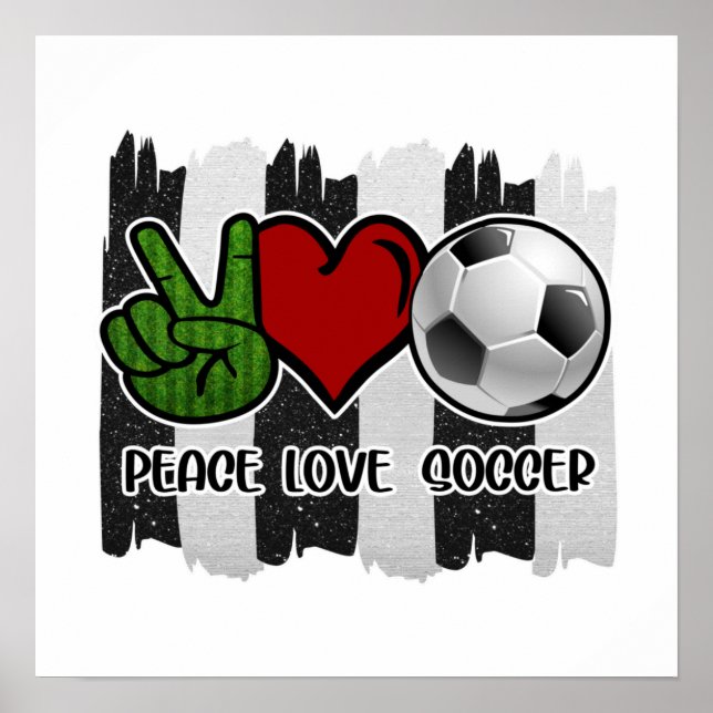 Affiche Soccer paix et amour (Devant)