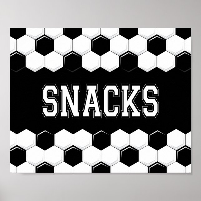 Affiche Soccer Party SNACKS Signe Imprimer (Devant)