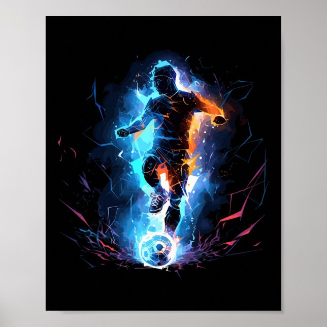 Affiche Soccer Player Lightning  (Devant)