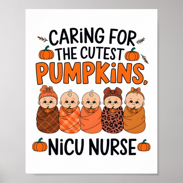 Affiche S'occuper des citrouilles les plus mignonnes Infir (Devant)