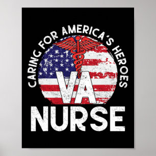 Affiche S'occuper des héros américains - Patriotique Va Nu