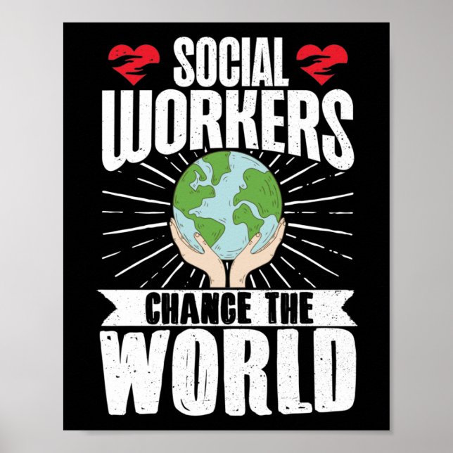 Affiche Social Worker Social Workers Change The World (Devant)