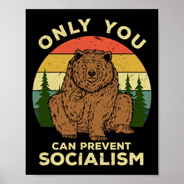 Affiche Socialisme - Russie Amour Ours Russe Ussr Camping  (Devant)