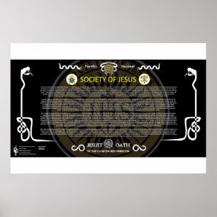 Affiche Société de Jésus - Serment de sang des Jésuites