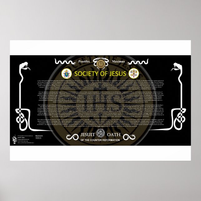 Affiche Société de Jésus - Serment de sang des Jésuites (Devant)