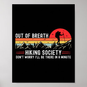 Affiche Société de randonnée hors d'haleine Amateur de nat