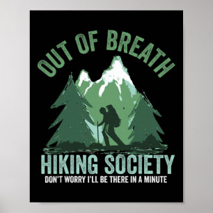 Affiche Société de randonnée hors d'haleine Drôle de rando