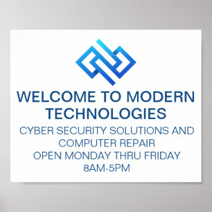 Affiche Société de technologie informatique de cybersécuri