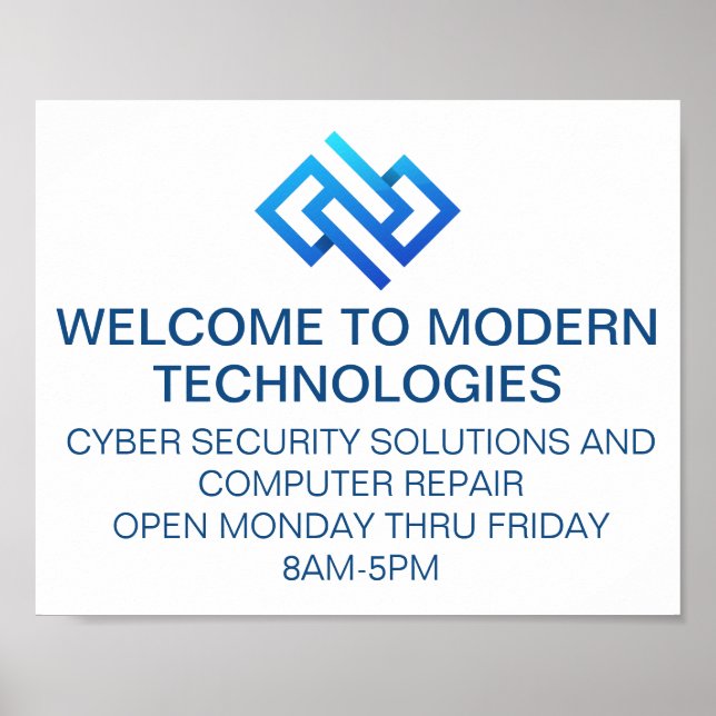 Affiche Société de technologie informatique de cybersécuri (Devant)