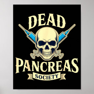 Affiche Société du Pancréas Mort, Sensibilisation au Diabè