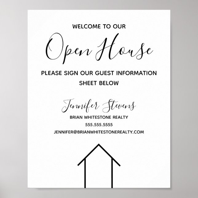 Affiche Société immobilière Open House sur mesure (Devant)