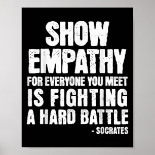 Affiche Socrates Citation de gentillesse Philosophie stoïq