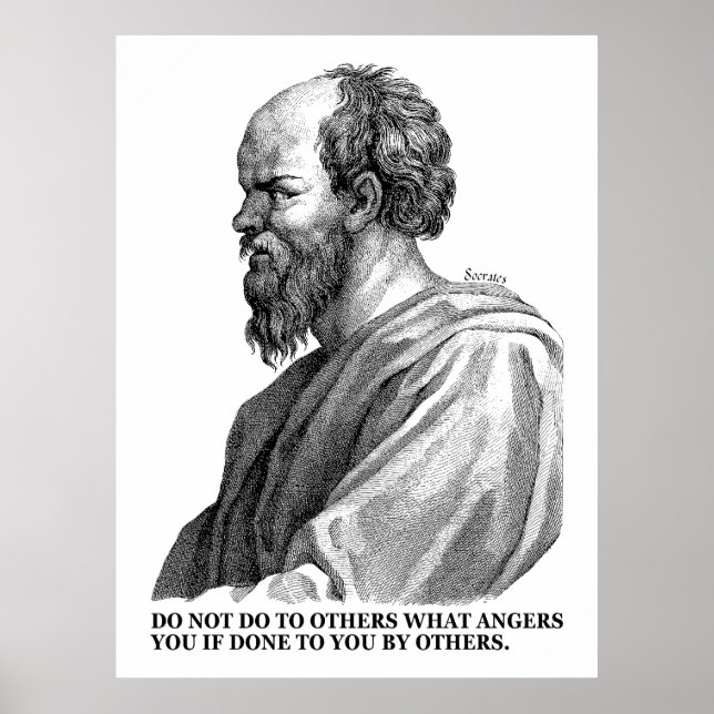 Affiche Socrates Citation Sur Le Traitement D'Autres (Devant)