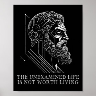 Affiche Socrates Cite Le stoïcisme Dit Vie Non Examinée Ph