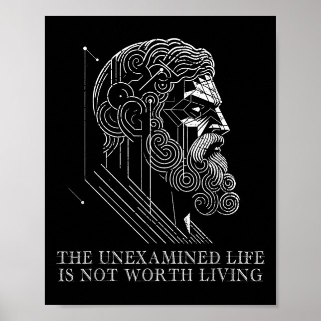 Affiche Socrates Cite Le stoïcisme Dit Vie Non Examinée Ph (Devant)