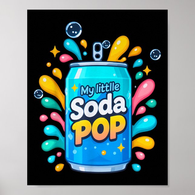 Affiche Soda Pop Cartoon Splash Cute Retro Beverage Joke (Devant)