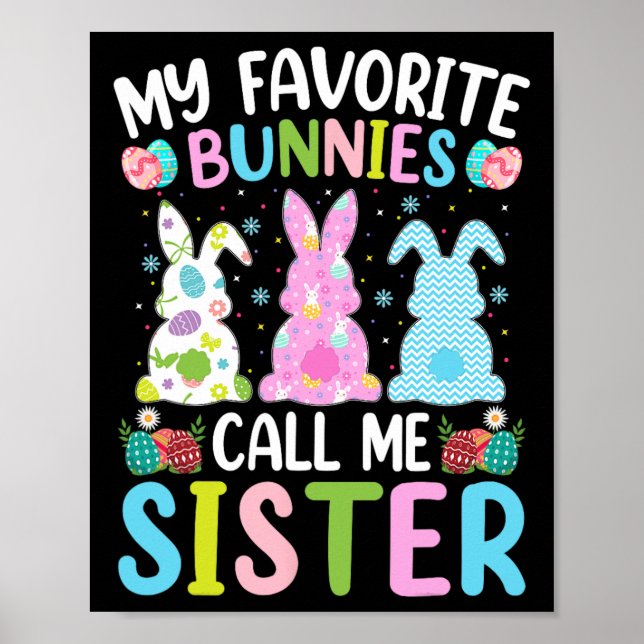 Affiche Soeur Bunny Mes Lapins Favoris Appelez-Moi Soeur E (Devant)