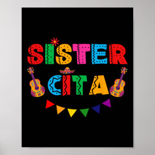 Affiche Sœur Cita Cinco De Mayo Fête Mexicaine Fiesta Femm
