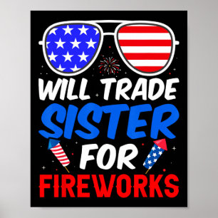 Affiche Soeur De Commerce Pour Les Feux 4 juillet Féminist