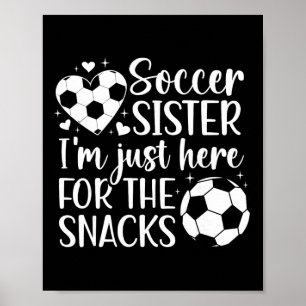 Affiche Sœur de foot ici pour les snacks Sœur d'un joueur