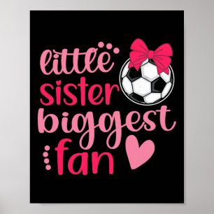 Affiche Sœur de football Sœur de foot Sœur drôle petite Gr