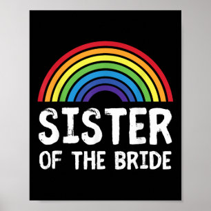 Affiche Sœur de la mariée LGBT mariage lesbien Bachelorett