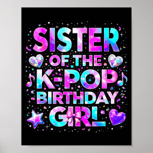 Affiche Sœur des filles d'anniversaire k-pop musique corée