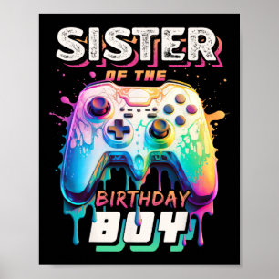 Affiche Sœur du garçon d'anniversaire correspondant jeu vi