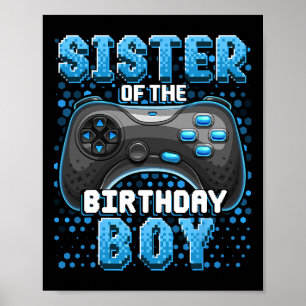 Affiche Sœur du garçon d'anniversaire correspondant jeu vi