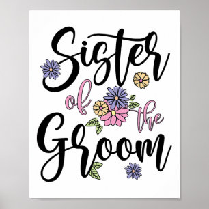 Affiche Sœur du marié Sœur du marié Mignonne Sœur du marié