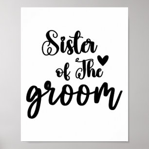 Affiche Soeur du marié, tenue de mariage assortie à la fêt
