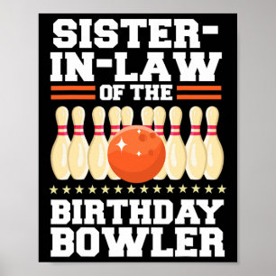 Affiche Soeur En Droit Du Bowler Anniversaire Bowling Birt