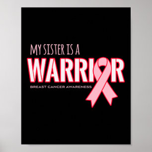 Affiche Sœur Est Un Guerrier Sensibilisation Au Cancer Du 
