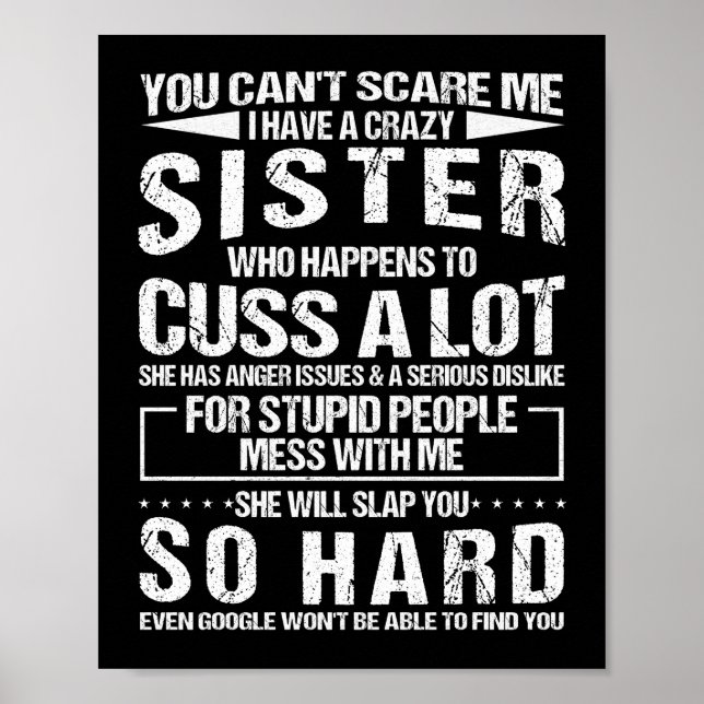 Affiche Soeur Folle Qui Arrive À Cuss Beaucoup (Devant)