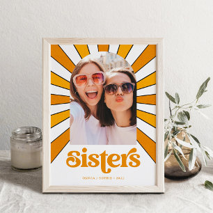 Affiche Soeurs   Boho Retro Sun et photo